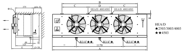 Воздухоохладитель HEA 4003 54 4D