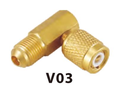 Адаптер угловой V03 Male 1/2"SAE Female 7/16"SAE