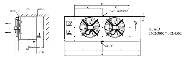 Воздухоохладитель HEA 2502 17 4D